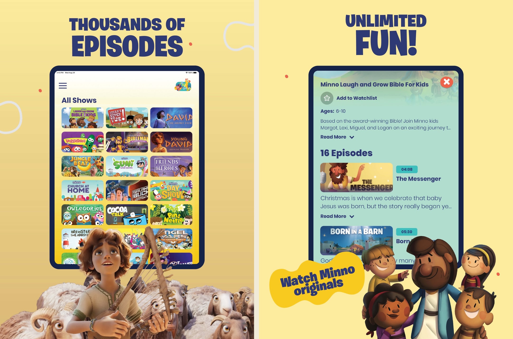 Minno - Kids Bible Videos product screenshot